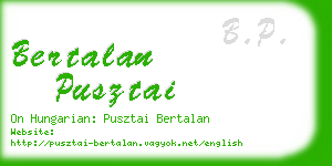 bertalan pusztai business card